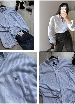 Сорочка. в смужку. натуральна. gant