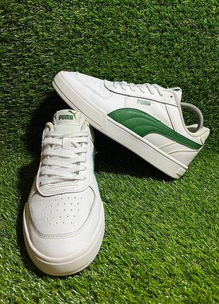 Кросівки puma caven білі із зеленим, розмір 40, довжина устілки 25.5 см