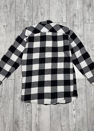 Рубашка мужская pull &amp; bear бело-черная s- m хлопок 3