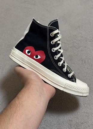 Converse x comme des garçons play chuck 70 hi 36.5р 23см кеди високі оригінал