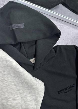 Худі унісекс essentials біле, чорне 8