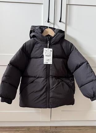 Пуховик для хлопчика zara чорний 104/110 см