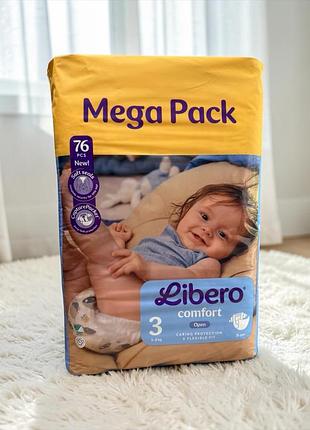Підгузки libero comfort 3 (5–8 кг), mega pack, 76 шт.