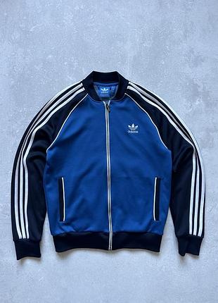 Спортивна кофта чоловіча adidas full zip синя