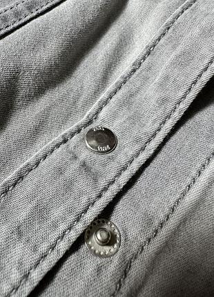 Zara серая рубашка на кнопках 3