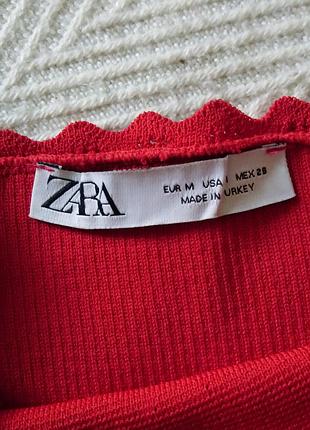 Топ красный, zara, m 7