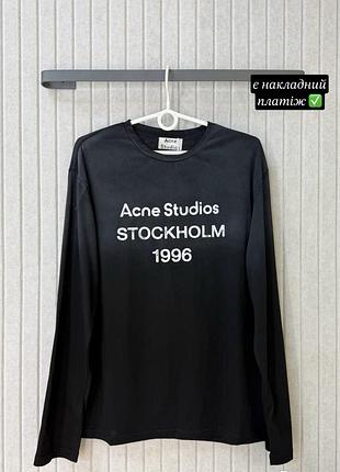 Жіночий лонгслів кофта оверсайз acne studios графітова