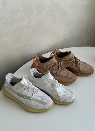 Кросівки чоловічі adidas yeezy boost 350 v2 білі, коричневі
