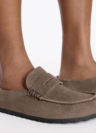 Шльопанці жіночі birkenstock naples wrapped leve замшеві коричневі оригінальні