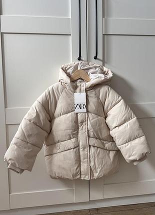 Куртка для дівчинки zara демісезонна бежева 104/110 см