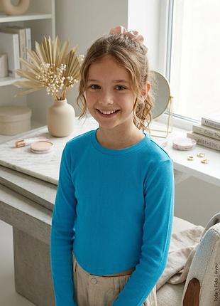Тонкая кофточка, футболка топ с длинным рукавом, лонгслив new look, s/34/6 подростковая на девочку 9,10,11,12 лет