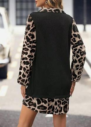 🥰 сукня в леопардовий принт shein xl 2