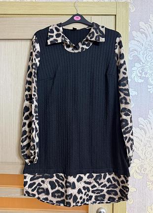 🥰 сукня в леопардовий принт shein xl 3