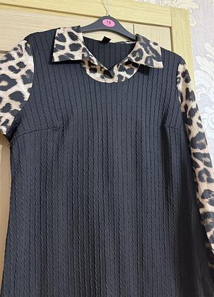 🥰 сукня в леопардовий принт shein xl 6