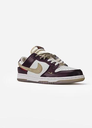 Nike dunk lx white/maroon 3