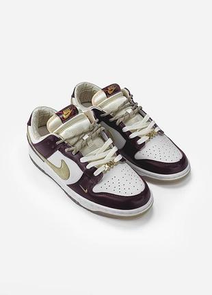 Nike dunk lx white/maroon 7