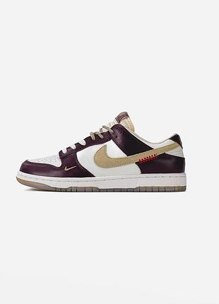 Nike dunk lx white/maroon 4