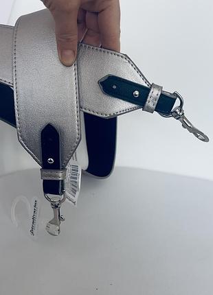 Аксесуари для сумок жіночі stradivarius широкий сріблястий ремінь металік