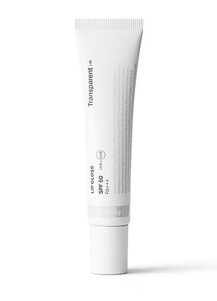 Transparent lab lip gloss spf 50+  сонцезахисний блиск для губ, зволоження та помʼякшення)