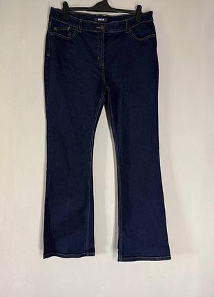Темно-синие джинсы клеш marks &amp; spencer bootleg long на высокий рост (uk 18 / eur 46 / пояс 48 см)