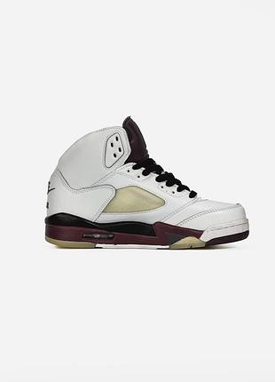 Nike air jordan 5 retro white/brown 6