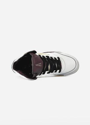 Nike air jordan 5 retro white/brown 5