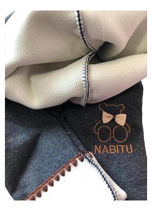 Лосини дитячі утеплені на флісі для дівчинки nabitu, теплі легінси-штани з вишивкою 7