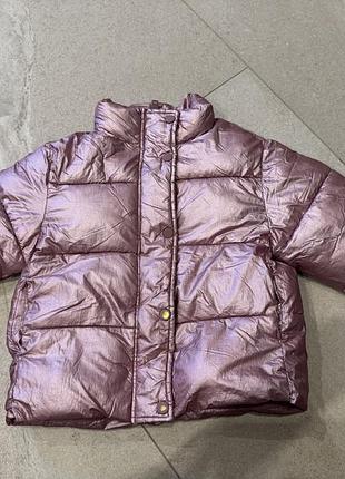 Куртка дитяча zara рожева 98-104