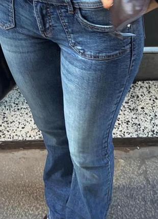 Джинси жіночі bershka bootcut сині 2