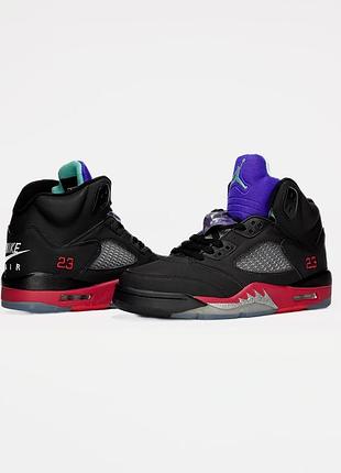 Nike air jordan 5 black/red(23) 3