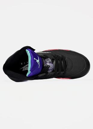 Nike air jordan 5 black/red(23) 8
