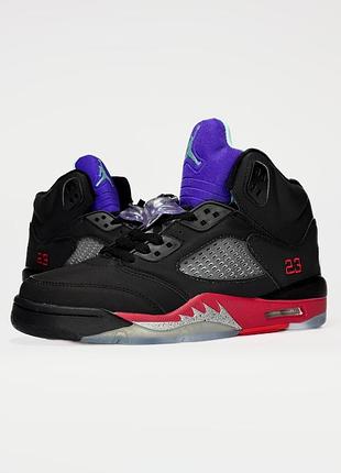 Nike air jordan 5 black/red(23) 4