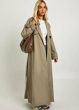 Жіночий тренч boohoo хакі, розмір l-xl