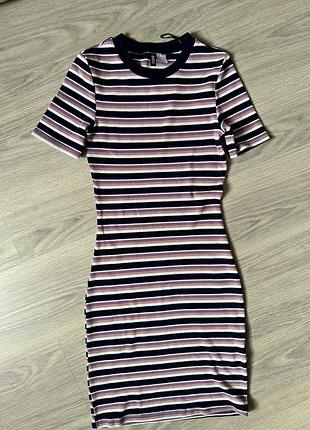 Платье полоска divided h&m