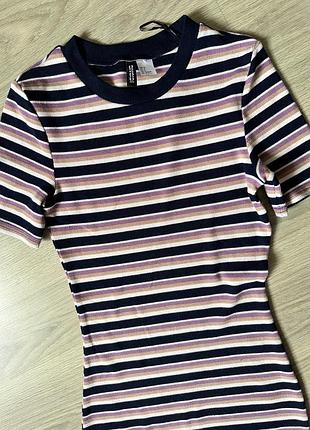 Платье полоска divided h&m 2