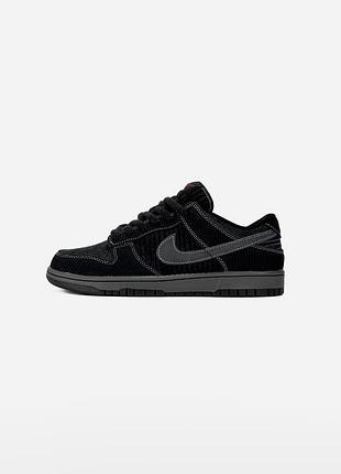 Nike dunk low “triple black corduroy” 4