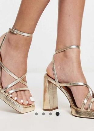 Босоніжки жіночі asos золотисті