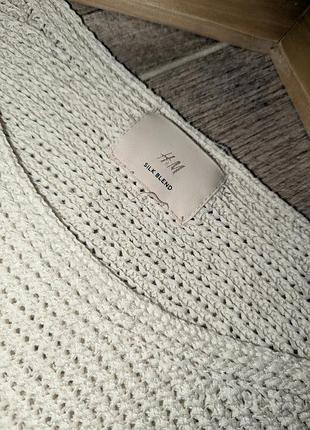 Массивный свитер шелк h&amp;m silk blend 3