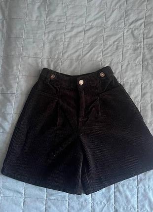 Теплые вельветовые шорты zara