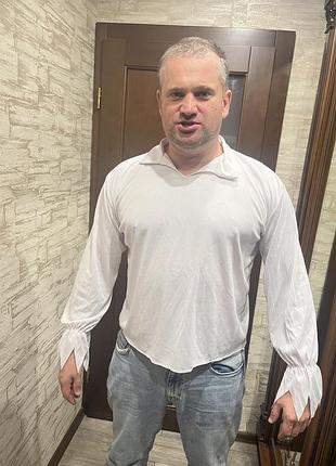 Сорочка до карнавального костюму підійде до великої кількості образів пірат граф дракула принц король і т.д. 5