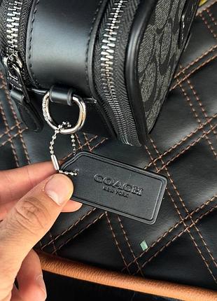 Сумка чоловіча coach месенджер чорна 7