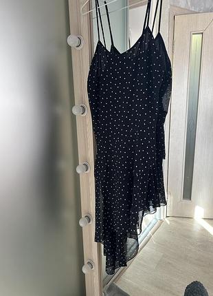 Сукня міді жіноча h&m чорна в горошок