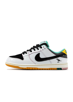 Мужские кроссовки nike sb dunk low white black skate