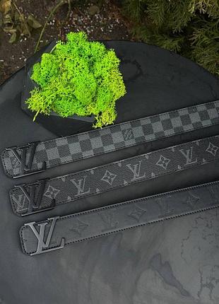 Ремінь чоловічий louis vuitton чорний