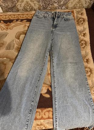 Джинси жіночі широкі блакитні