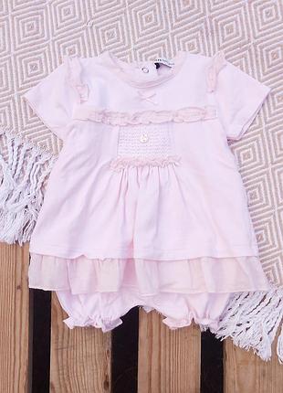Розовое, нарядное платье боди на 6 месяцев 🎀