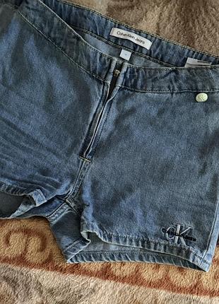 Жіночі шорти calvin klein джинсові сині