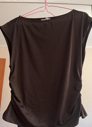 Майка жіноча шоколадного кольору h&m