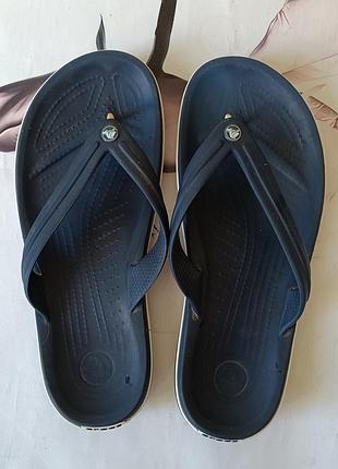 Темно-сині в'єтнамки crocs crocband flip р. 8-10-27,5 см.