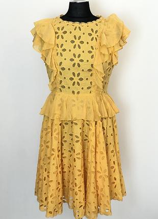 Яскрава бавовняна сукня рішльє (бродері) lace & beads